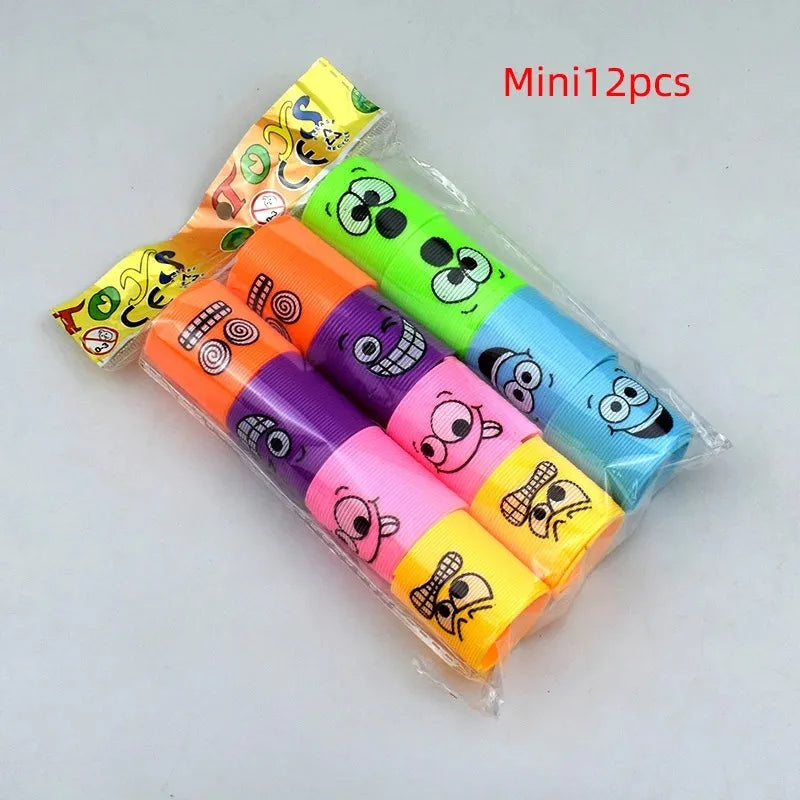 24PCS Rainbow Magic Springs Circle Toys Kids Birthday Party Favors Guests Giveaway Small Gifts Pinata Fillers Flexible Funny Toy Oasis Select 12 pieces 4