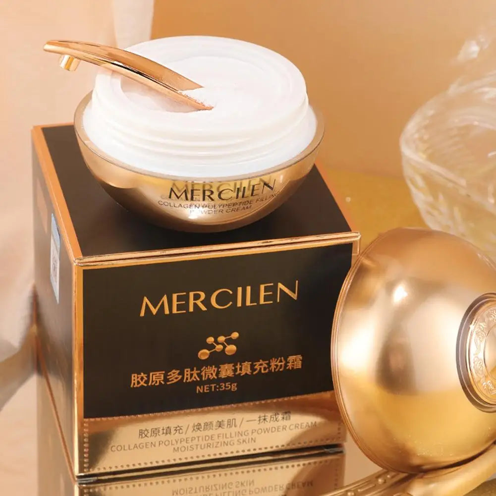 Collagen Polypeptide Filling Powder Cream Firming Hydrating Nourishing Skin Lightweight Reduce Fine Lines Brightening Oasis Select