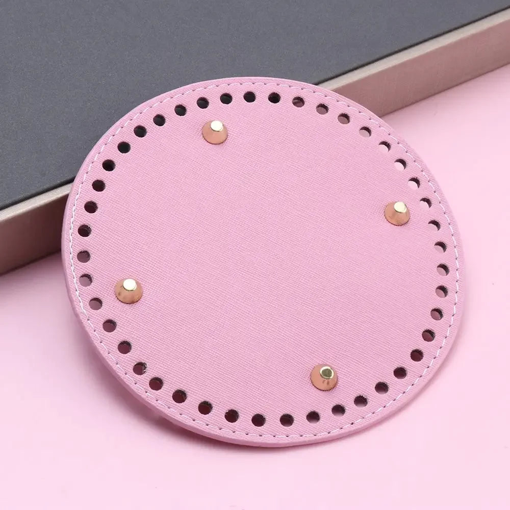 Material Crochet Bag With 52 holes DIY Bag Accessories for Knitted Bag PU leather Long Bag Bottom Oasis Select