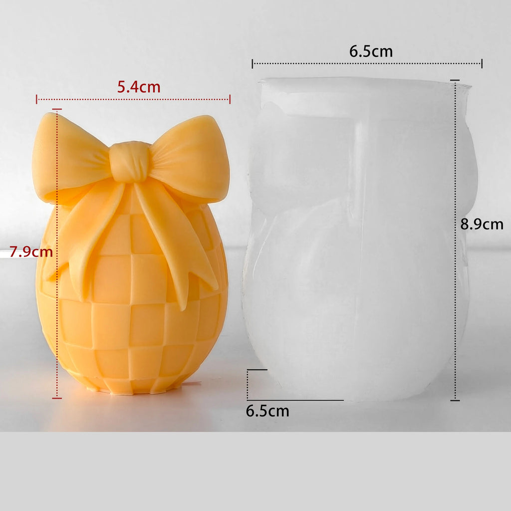 Bow Egg Scented Candle Mold Decorative Easter Egg Mold Diffuser Stone Mold Bowknot For Candle Making Gifting Diy Craft Oasis Select A