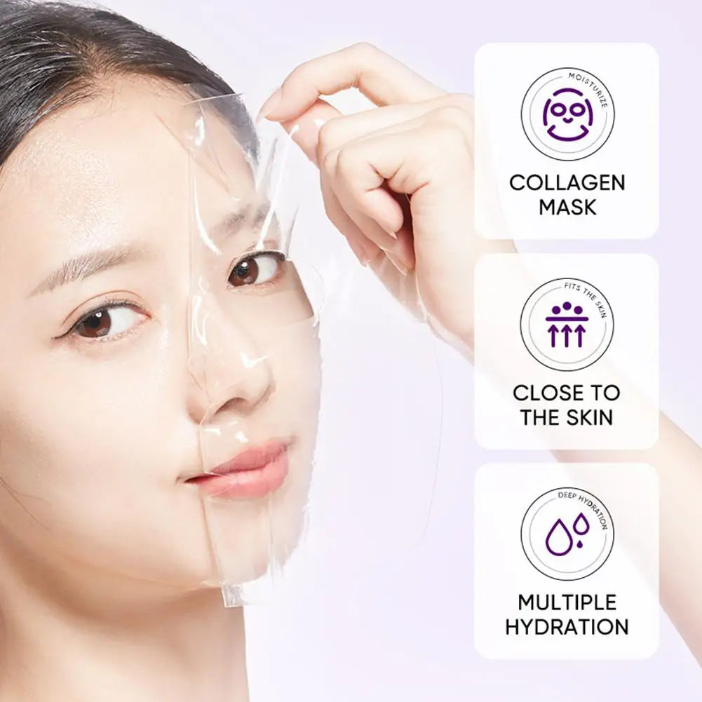 5-Pack Hyaluronic Acid Collagen Hydrating Sheet Face Masks