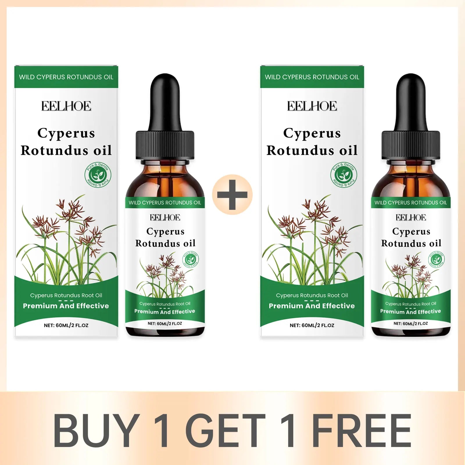 EELHOE Cyperus Rotundus Hair Removal Soothing Oil 60ml Hair Removal Oil Oasis Select Buy 1 Get 1 Free