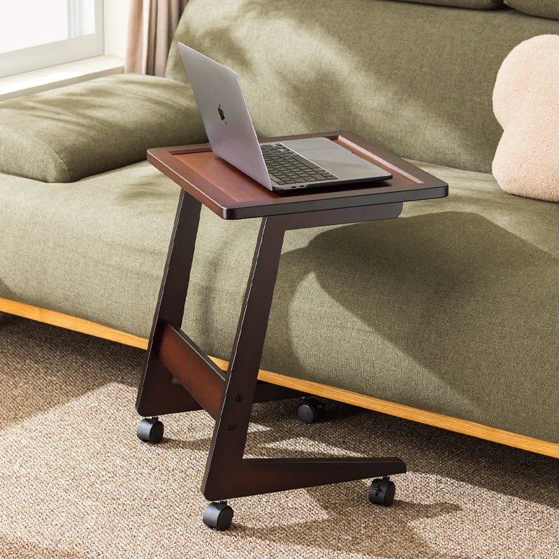 removable table with wheels mini coffee table living room small apartment household square corner table computer bedside table Oasis Select