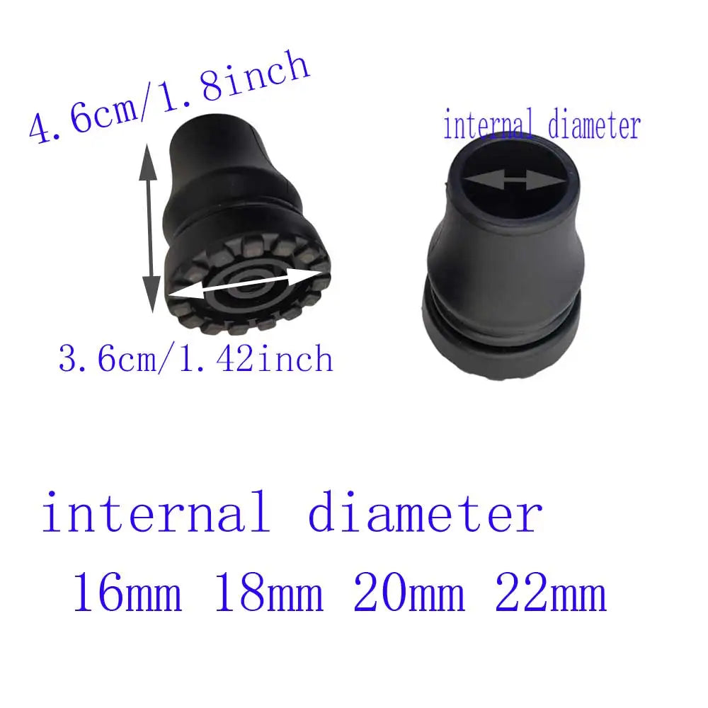 Rubber Cane Tips Heavy Duty Walking Cane Tips Black Sturdy Replacement for Seniors Walking Stick, Safety Cane Crutch Accessories Oasis Select