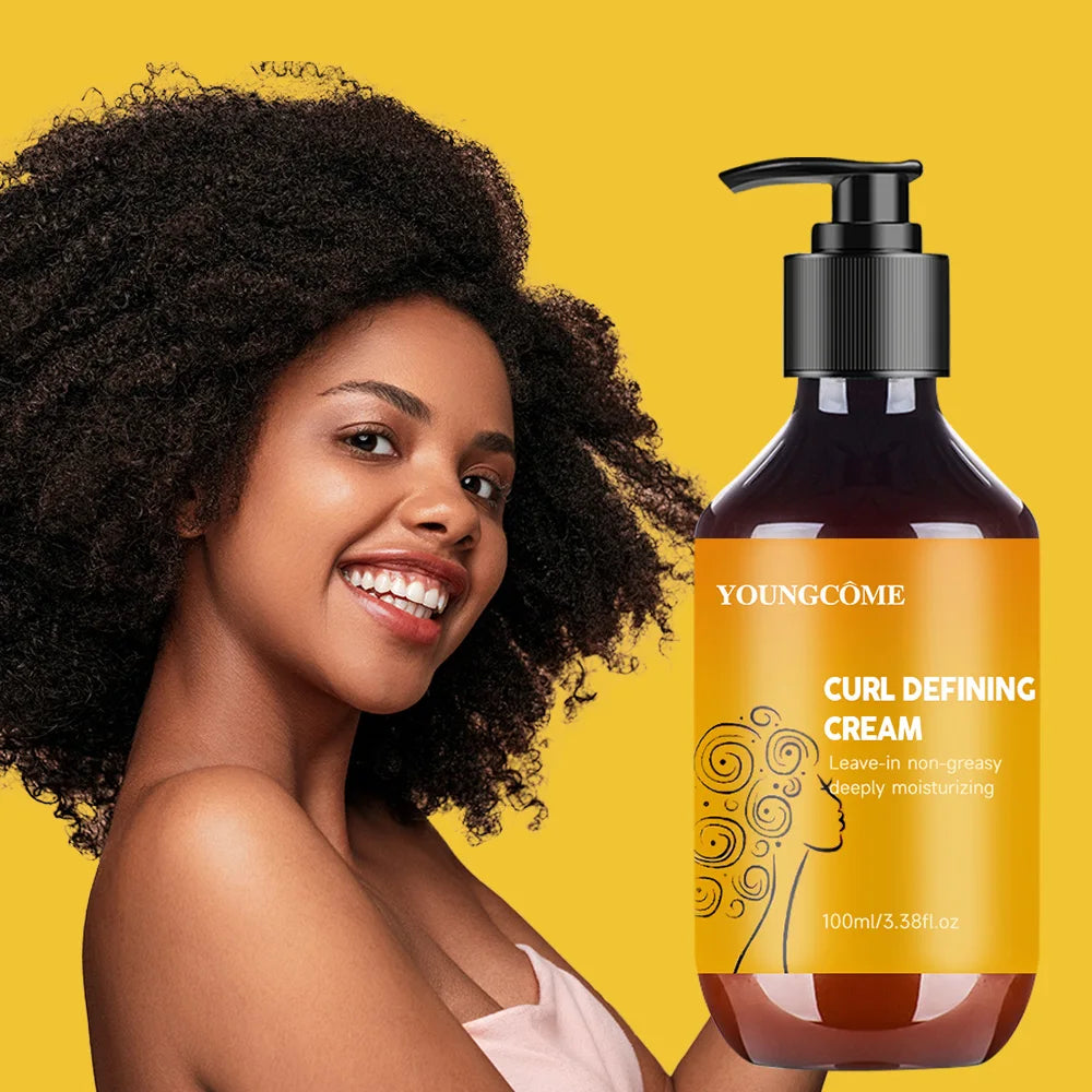 YOUNGCOME Curl Defining Cream – Anti-Frizz & Volumizing Curl Styling Cream Oasis Select