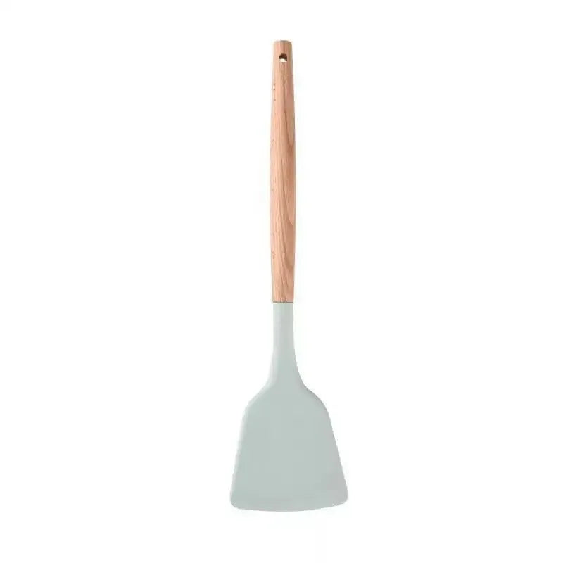 Kitchenware Food Grade Silicone Spatula Non Stick Pan for Stir Frying Kitchen and Home Use Spatula Pancake Maker Oasis Select Fresh green-31cm