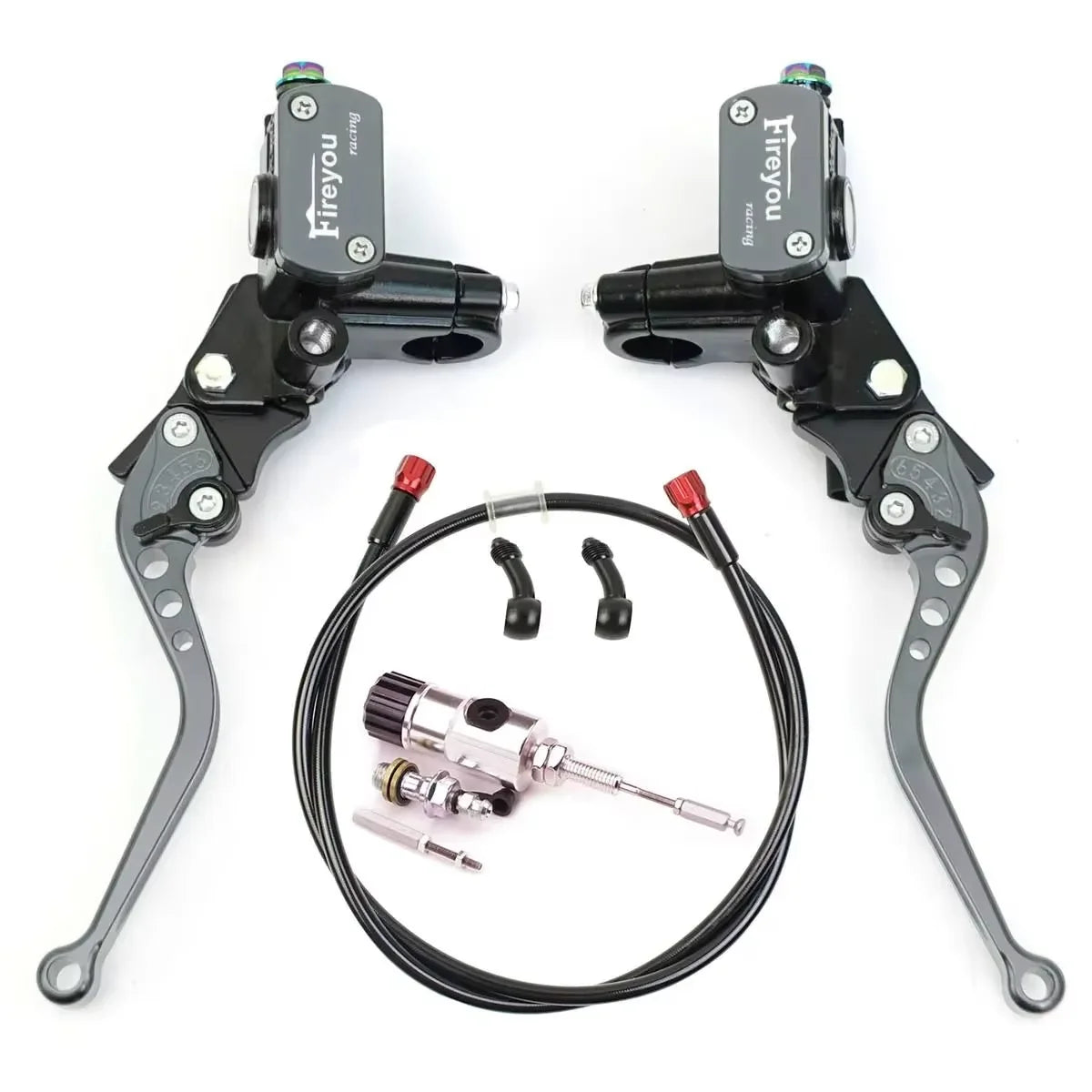 Motorcycle disc brake pump upper pump master cylinder modification accessories are universal Oasis Select GRAY