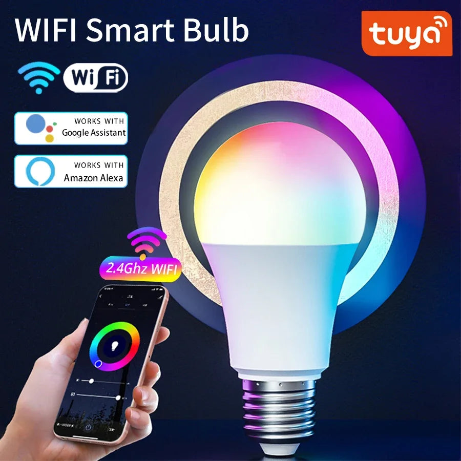 Tuya WiFi Smart LED Bulb E27 RGB 12W/15W/18W – Alexa & Google Smart LED Bulb Oasis Select 12W