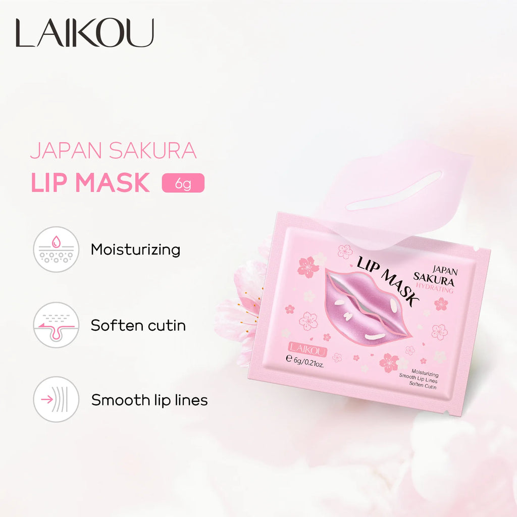 LAIKOU Lip Mask Moisturizing Hydrating Repair Lighten Lip Lines Labial Gel Patch Lips Pad Patches Lip Care Products 10/5PCS Oasis Select