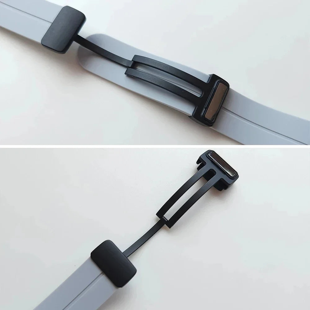 20mm Magnetic Silicone Band for Samsung Galaxy Watch 7/6/5/4 Smartwatch Band Oasis Select