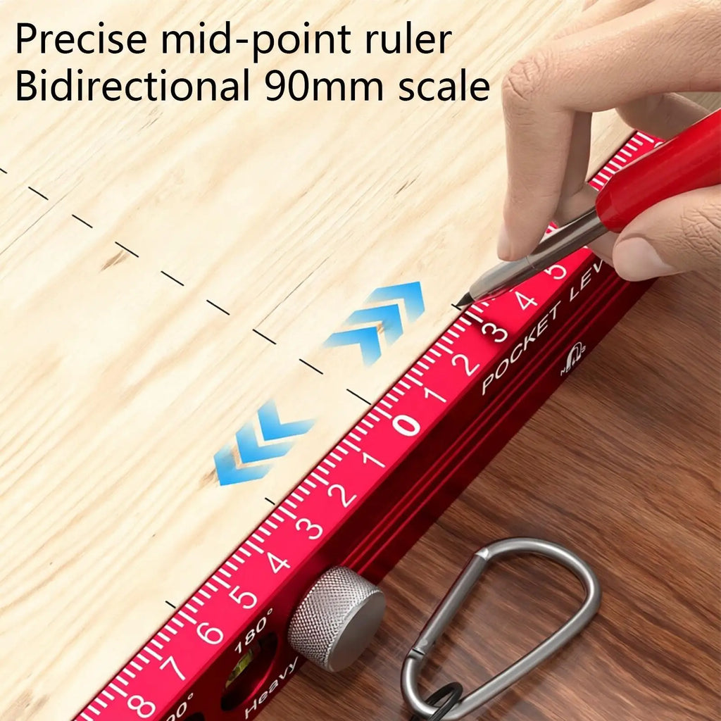 1PC Woodworking Tools Ruler Precision Pocket Ruler Slide Ruler Inch/Metric T-Track Metal Slide Stops Aluminum Precision Rulerler Oasis Select