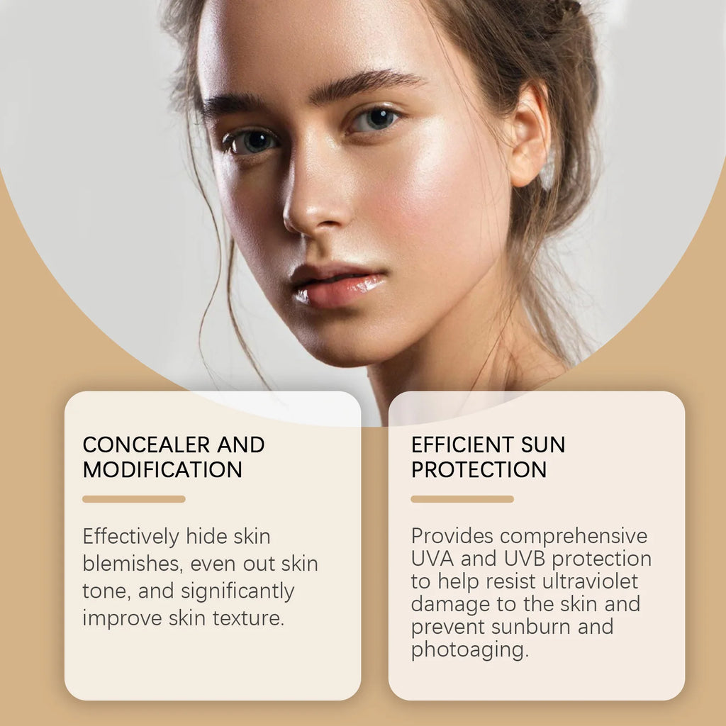 Gold Snail Sunscreen BB Cream SPF 50 Sun Block Makeup Moisturize Face Concealer Long-Lasting Isolation Lotion Concealer Cosmetic Oasis Select