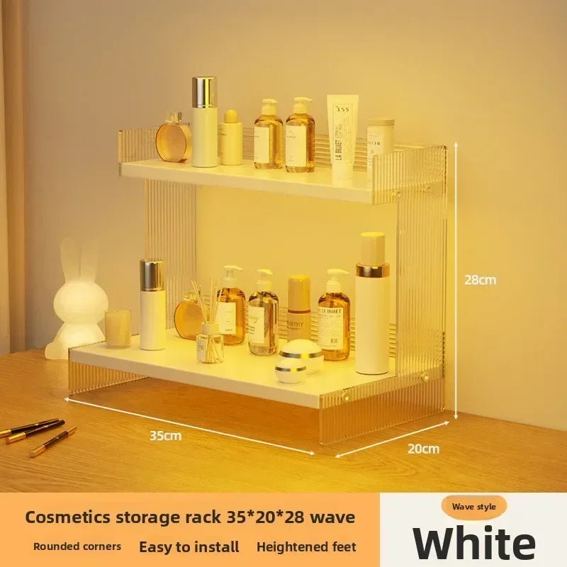 Multi-functional Desktop Shelf Household Cosmetics Storage Rack Acrylic Storage Rack sturdy and durable Oasis Select 35cmD