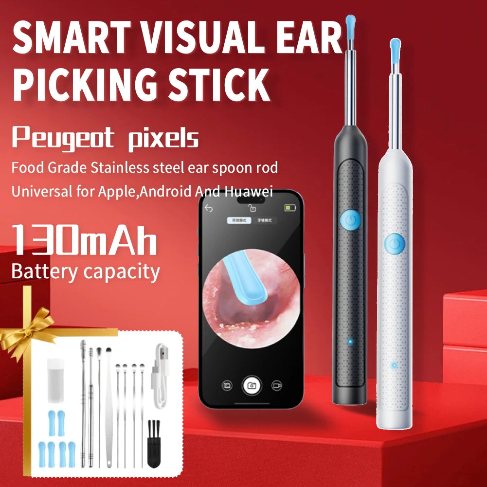 Visual Ear Wax Cleaner with HD Camera – Safe Endoscope Tool Ear Wax Removal Tool Oasis Select