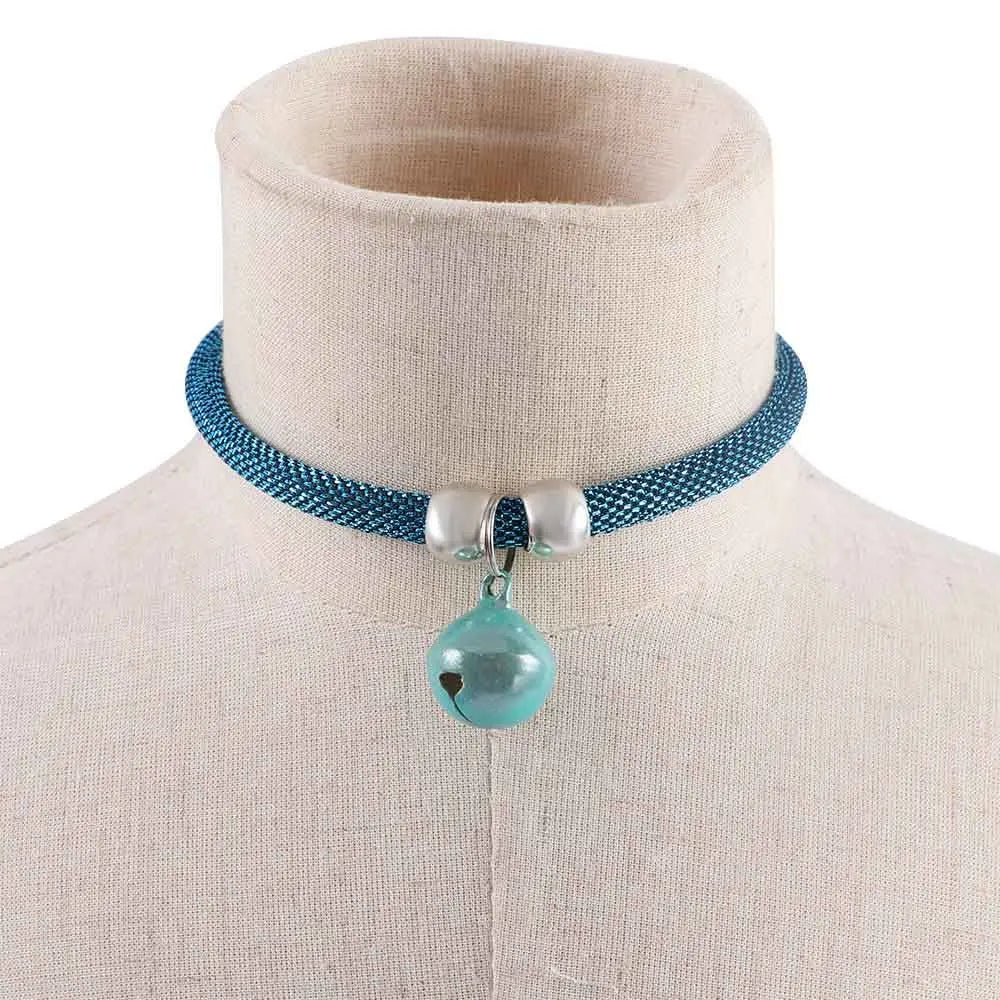 Adjustable Cat & Puppy Collar with Bell & Extension Chain