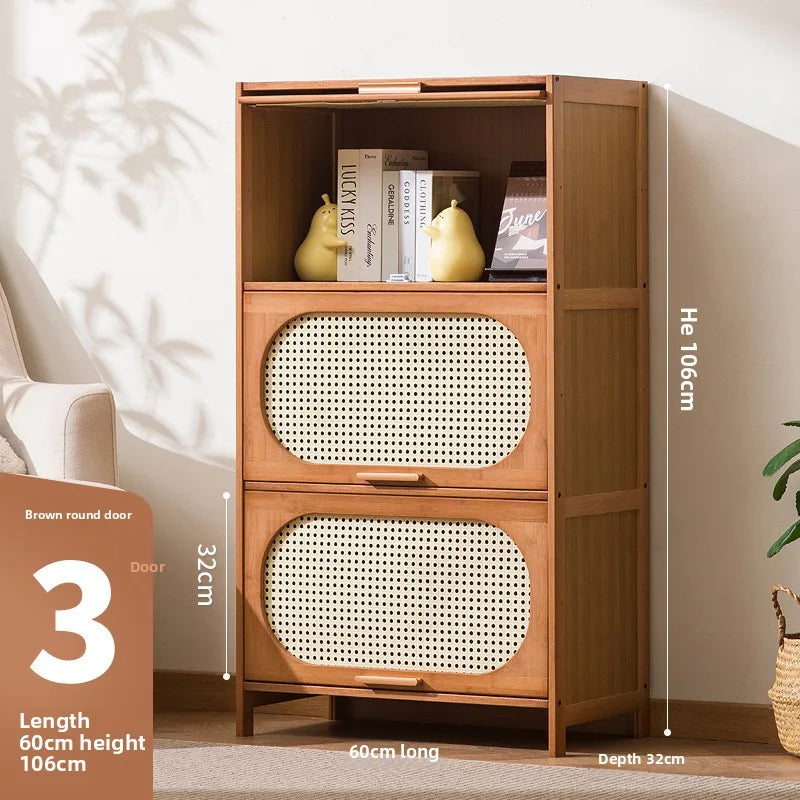 Floor-to-ceiling bookcase home living room children's wall multi-layer storage cabinet storage cabinet simple bedroom Oasis Select 60 long three doors