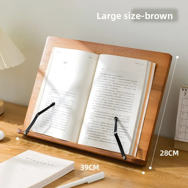 Reading stand Reading stand Children's reading books Fixed artifact Desktop bookshelf Bookstand copybook post stand Oasis Select Brown Large