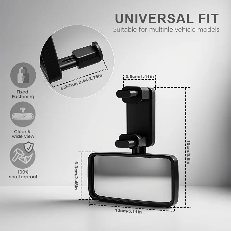 360° Car Baby Back Seat Mirror – HD Rotatable Rearview Monitor