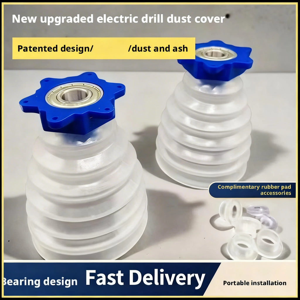 KITPIPI Drill Dust Collector – Universal Rubber Dustproof Bowl