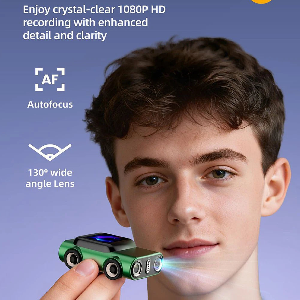 2K HD Car-Shaped Keychain Camera | 130° Wide Angle Auto Focus