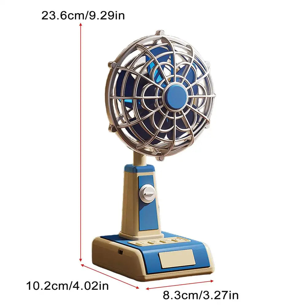 Desk Fan 1800mAh USB Rechargeable 3 Speeds Personal Fan Portable Small Electric Fan Desktop charging fan for Home Office Bedroom Oasis Select Blue