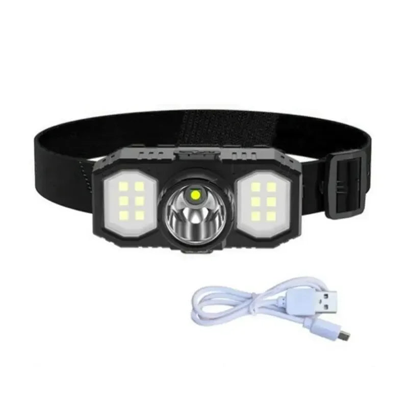New LED Headlight COB Mini Portable USB Rechargeable Waterproof Fishing Work Light Outdoor Long Shot Head Mounted Torch Oasis Select 81006 Headlamps