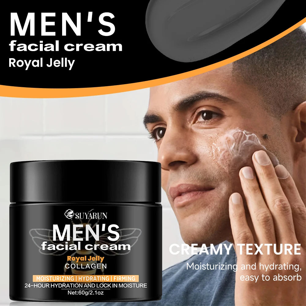 SUYARUN Royal Jelly Collagen Cream – Men's Anti-Aging Moisturizer