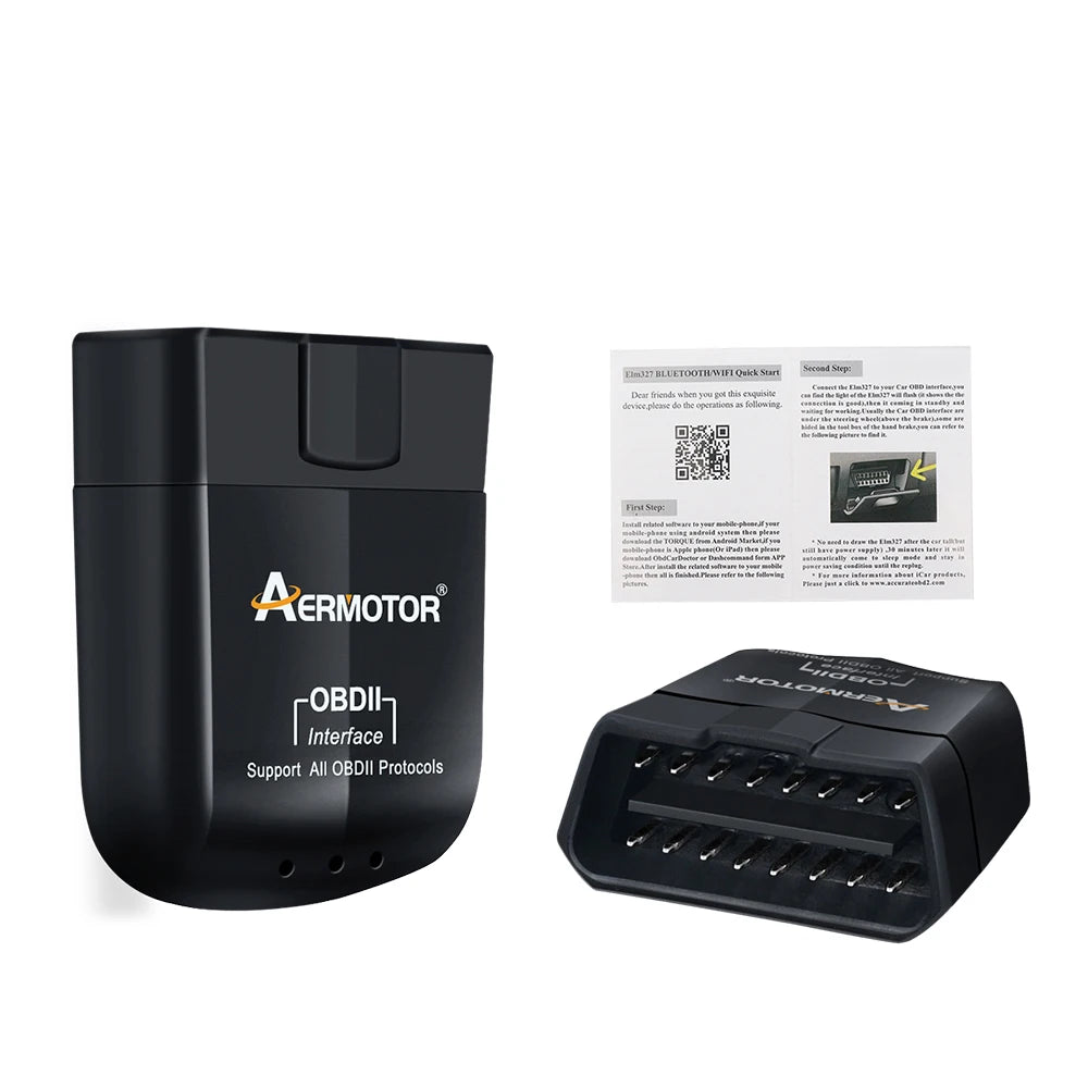 Aermotor ELM327 V1.5 OBD2 Scanner Bluetooth 4.0 WiFi iOS Android OBD2 Diagnostic Scanner Oasis Select