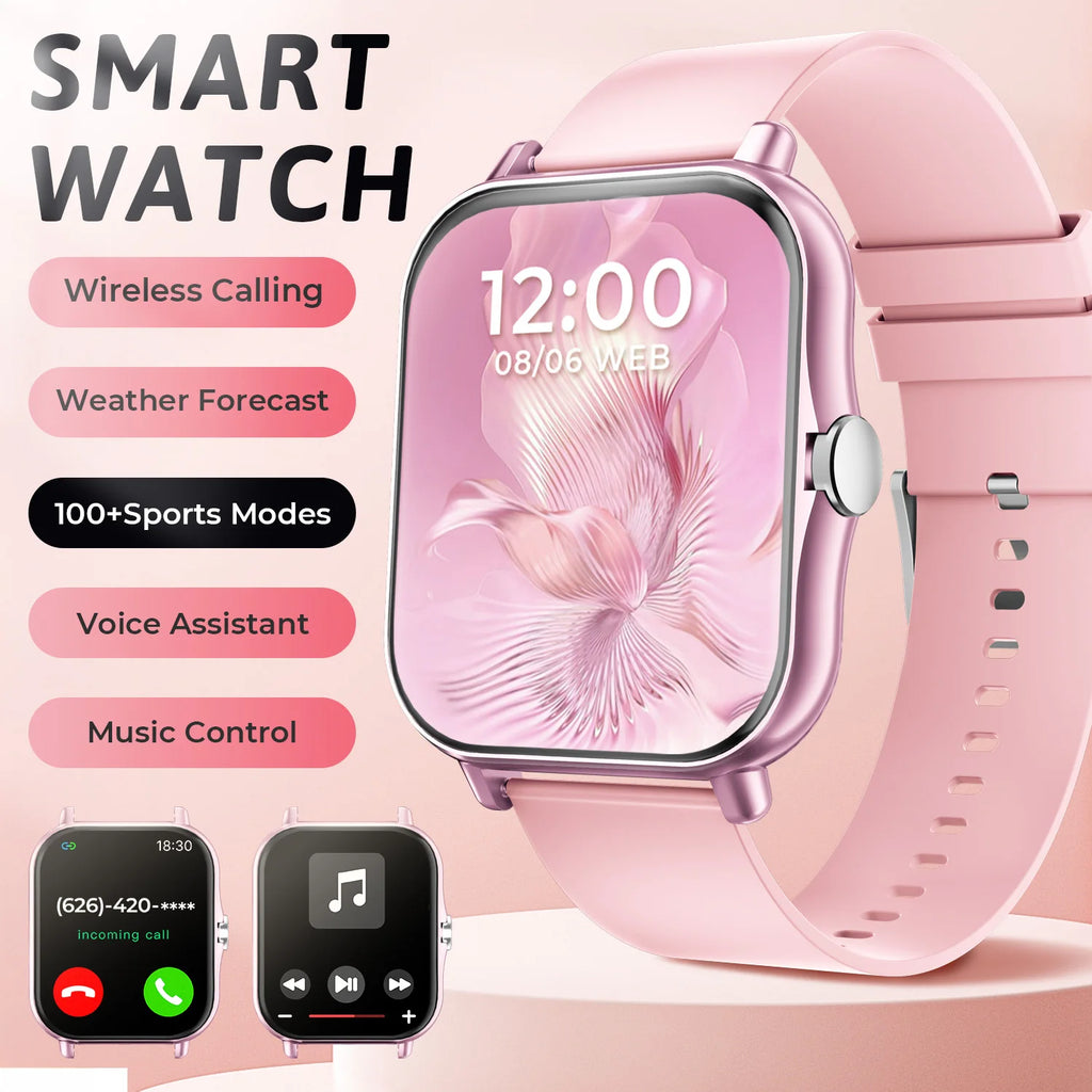 SIMSONLAB Smartwatch – Bluetooth Call & Fitness Tracker Watch