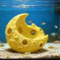 Moon Shape Aquarium Hideout Ornament 3D printing Fish Tank hideout Sinking Decor for Betta Guppy Shrimp Safe Shelter Oasis Select Default Title