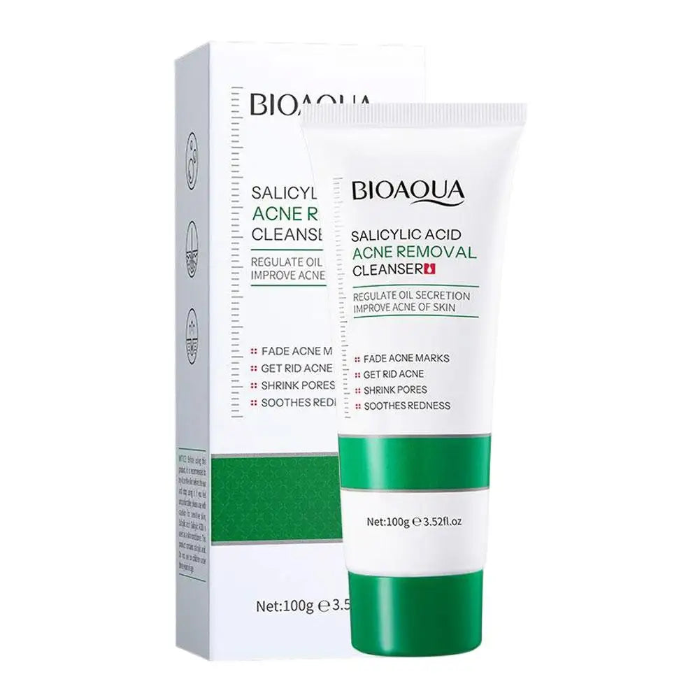 BIOAQUA Salicylic Acid Face Cream Acne Treatment Scar Mark Repair Moisturizing Blackhead Remover Facial Cleanser Skin Care Oasis Select Facial cleanser