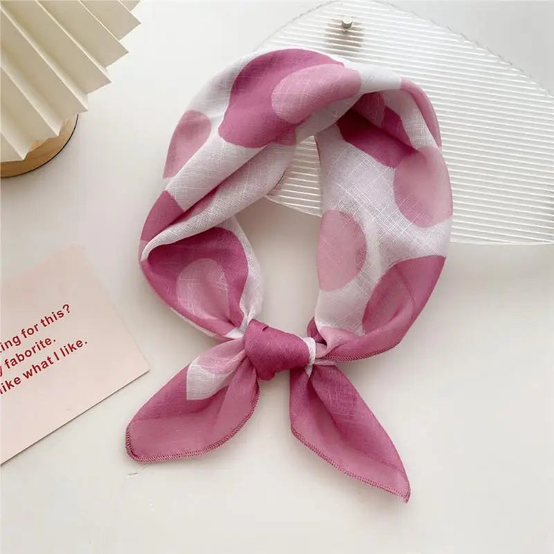 58cm Cotton Linen Handkerchief Print Square Neck Scarf Women Small Shawls Hair Scarfs Female Bag Scarves Head Scarf Oasis Select 11