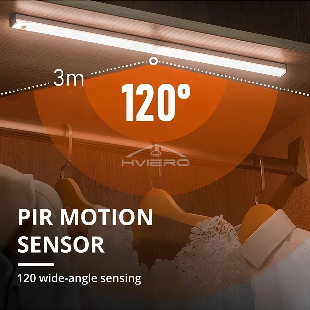 HVIERO Motion Sensor LED Night Light – USB Rechargeable