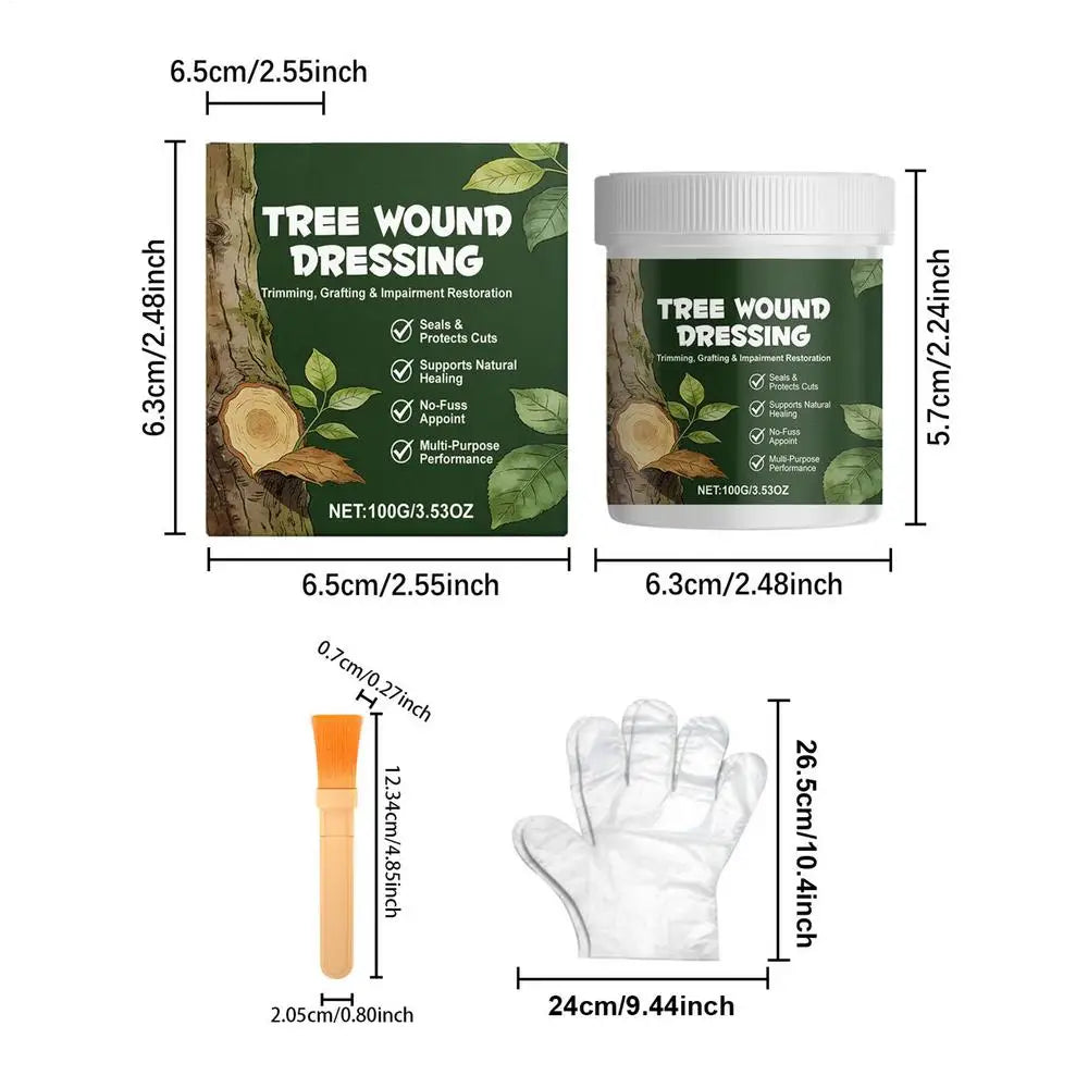 100g Tree Wound Bonsai Cut Paste Plant Restoring Regrowth Sealant Smear Agent Pruning Compound Sealer With Brush Tree Repair Oasis Select 100g