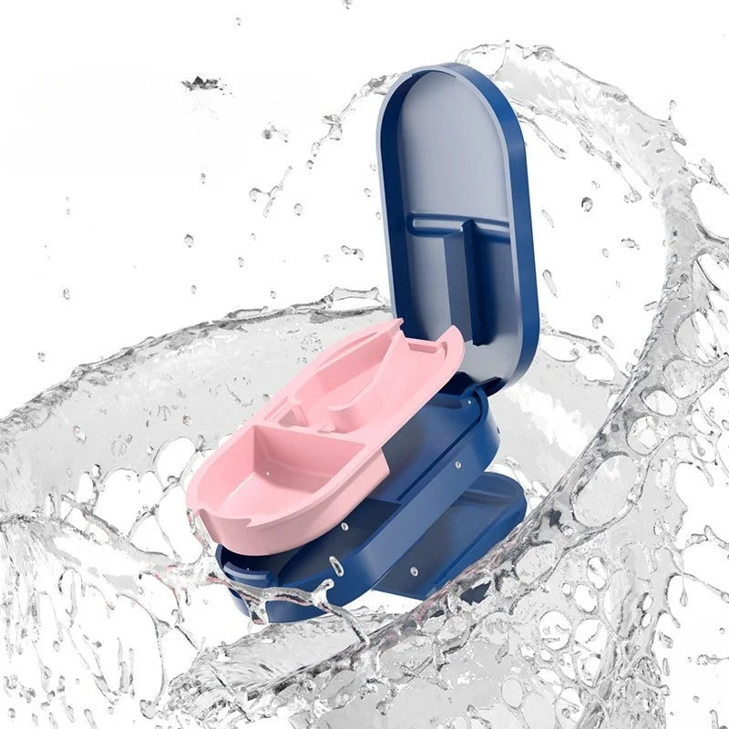 Portable Multiple Pill Cutter with Storage Box Pill Crusher Adjustable Pill Splitter Stainless Steel Cutting Blade Oasis Select