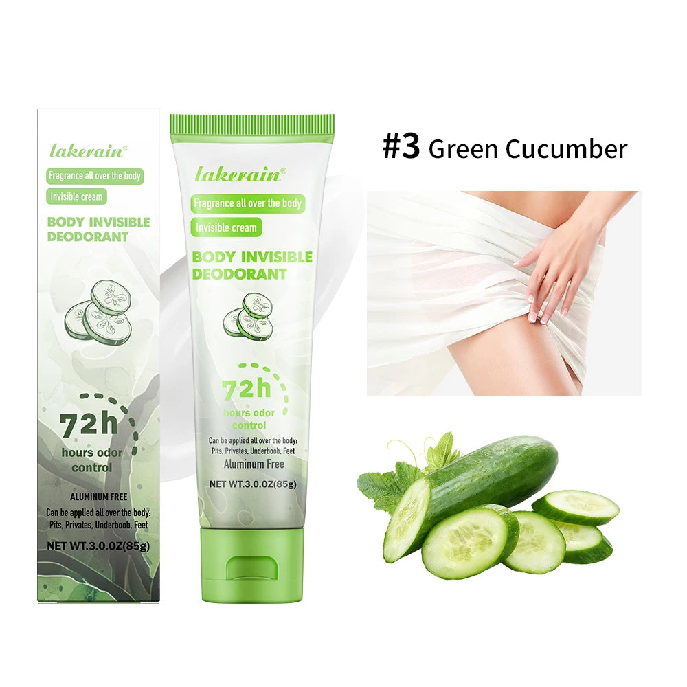 Lakerain Cooling Mint Deodorant Cream | 72Hr Odor Control 85g