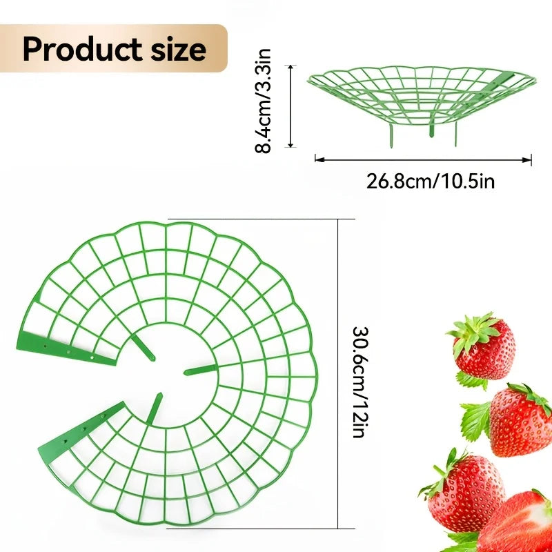 20pcs Green Strawberry Planting Racks, Watermelon Support Frames, with 3 Fixed Support Legs. Garden Plant Care|Functional Garden Oasis Select