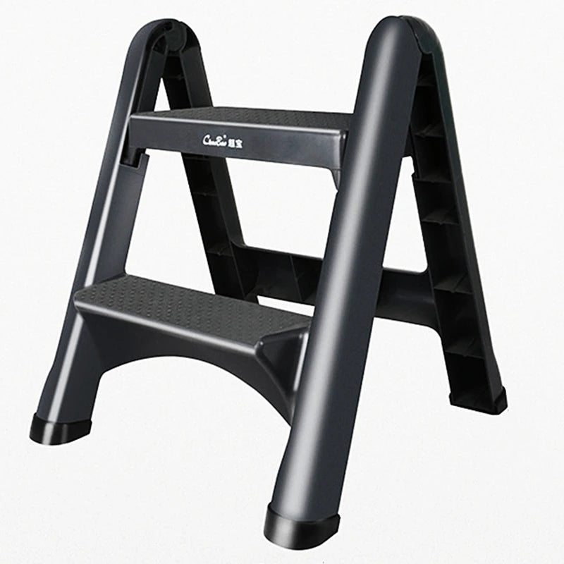 Plastic Folding Ladder,2 Step,Easy to Store for Household,Kitchen Bedroom Use,Shopping Mall,Stairs,Attic,Sturdy 200KG Oasis Select