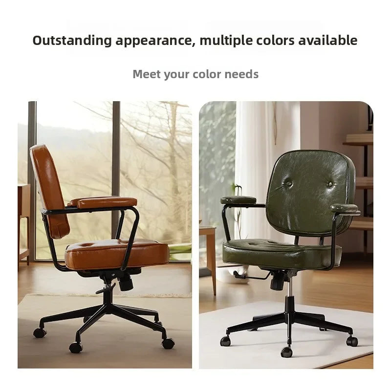 Chair backrest home computer chair study desk chair bedroom rotating seat leather office chair Oasis Select