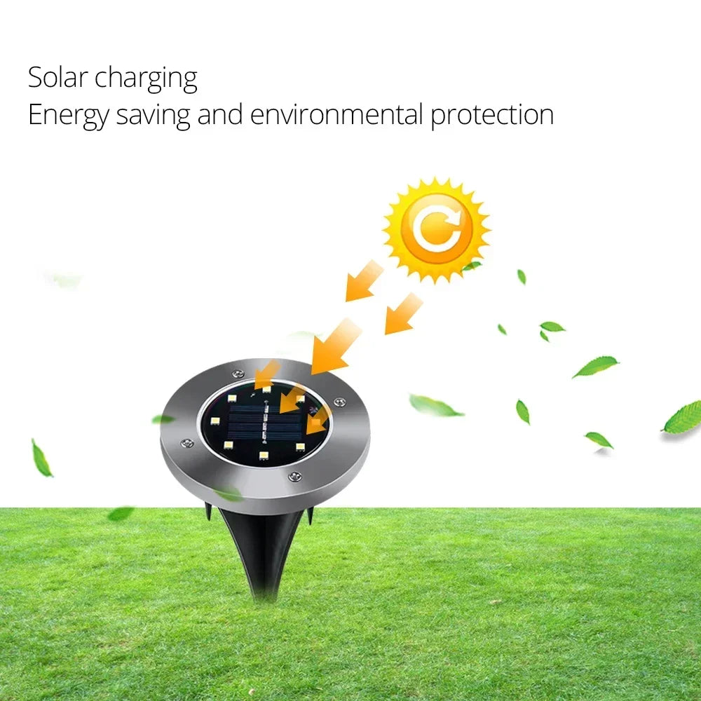Outdoor Solar Ground Light Waterproof Garden In-ground Pathway Light Solar Landscape Light for Lawn Yard Deck Patio Walkway Oasis Select