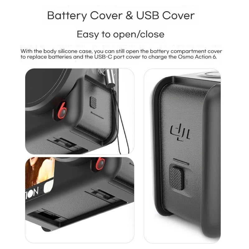 Silicone Case & Tempered Film for DJI Osmo Action 6