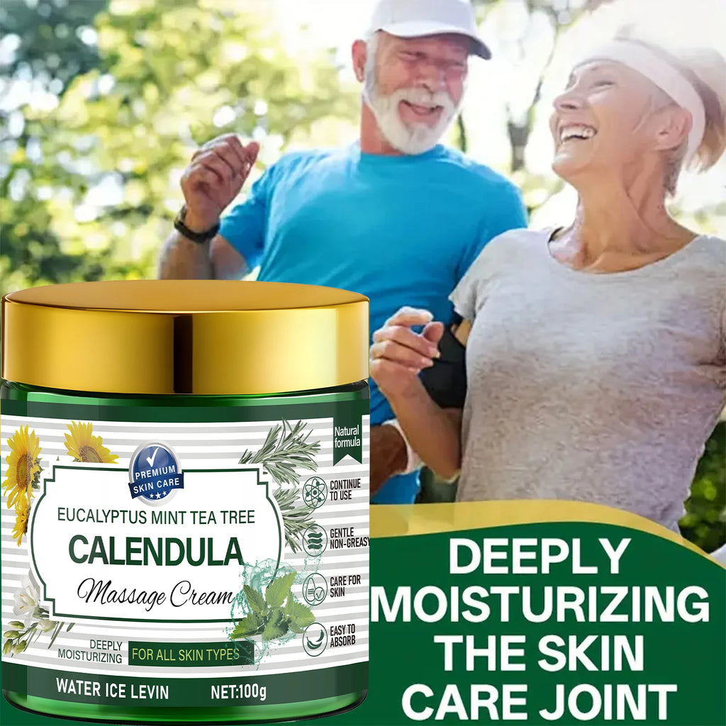 Eucalyptus Mint Tea Tree Calendula Massage Cream with Retinol & Niacinamide - Soothing Body Care Oasis Select