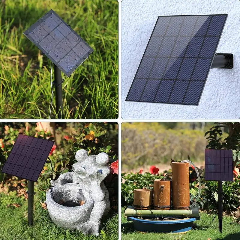 3.5W Solar Fountain Pump DIY Solar Panel Fountain with 4.9FT Water Pipe Pump for Bird Bath Garden Decoration Pets Drinking Pon Oasis Select