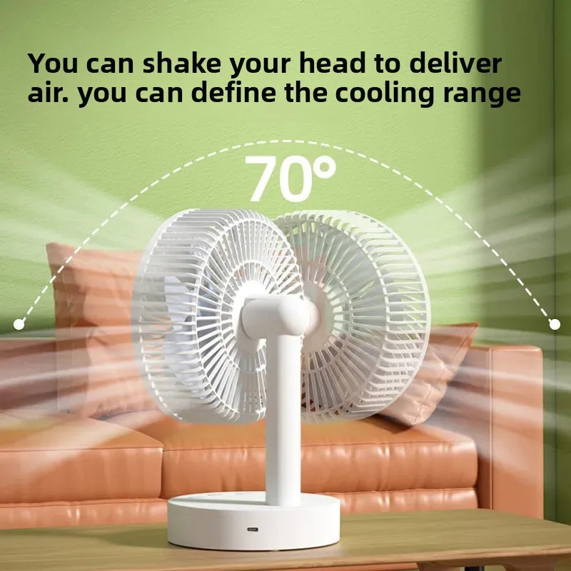 URGGU 8-Inch USB Desktop Fan – 4-Speed Smart Timer