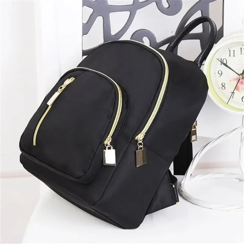 Women's Multi-Function Fashion Girl Oxford Daypack Travel Cute Mini Backpack Men Shoulder Bag Black Purse Hot Oasis Select