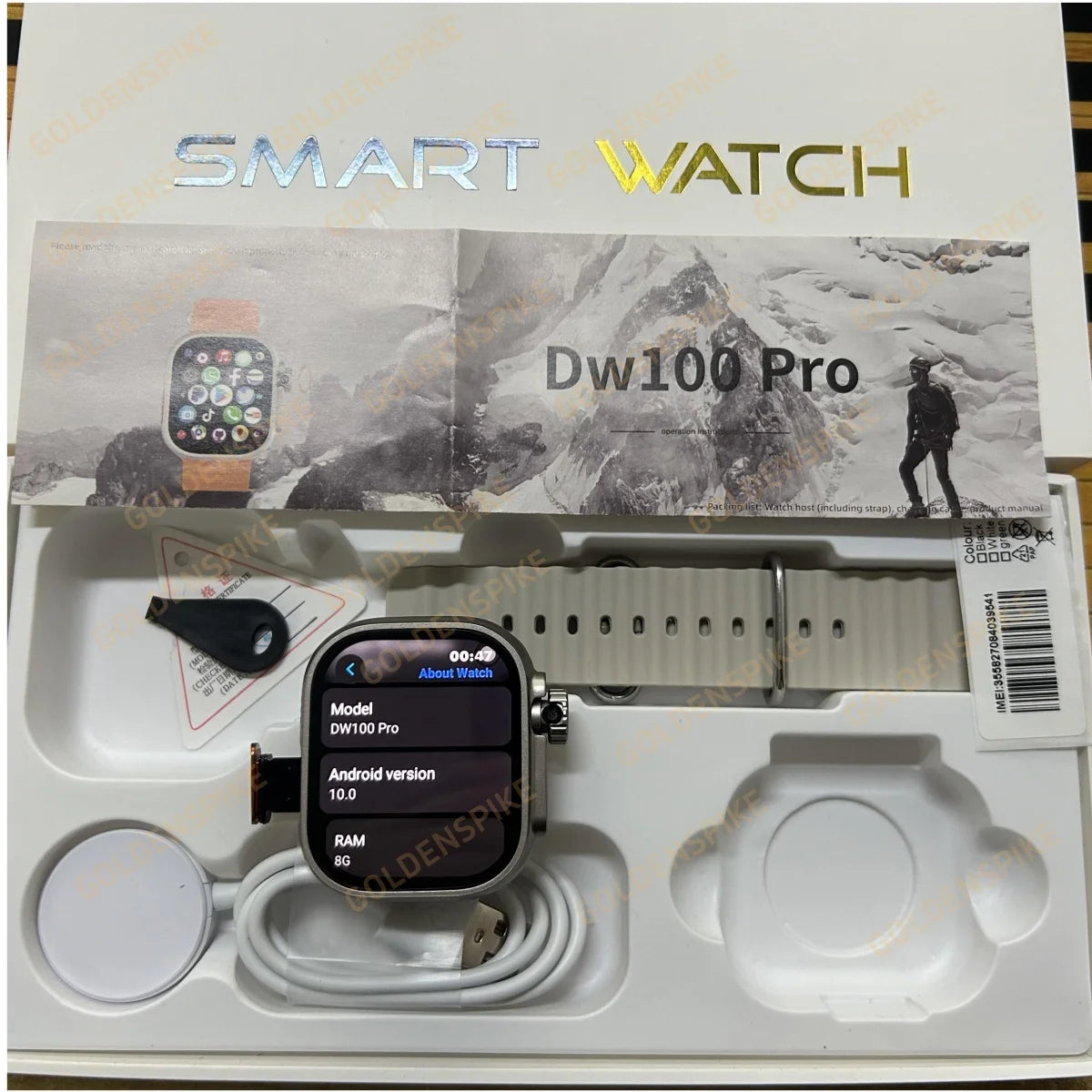 DW100 Pro Smartwatch Fingerprint Unlock control Smart Watch 256GB Storage ROM Free Download App WIFI GPS WIFI 2.29inch Amoled Oasis Select Silver Black 4GB 64GB