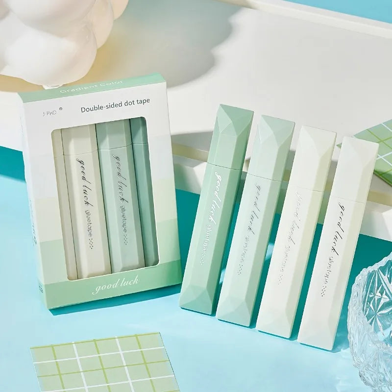 4pcs Waterproof Glue Tape for Scrapbooking - Waterproof Adhesive Roller for Crafts, Gift Wrapping, Photo Mounting,And Journaling Oasis Select 4pcs green