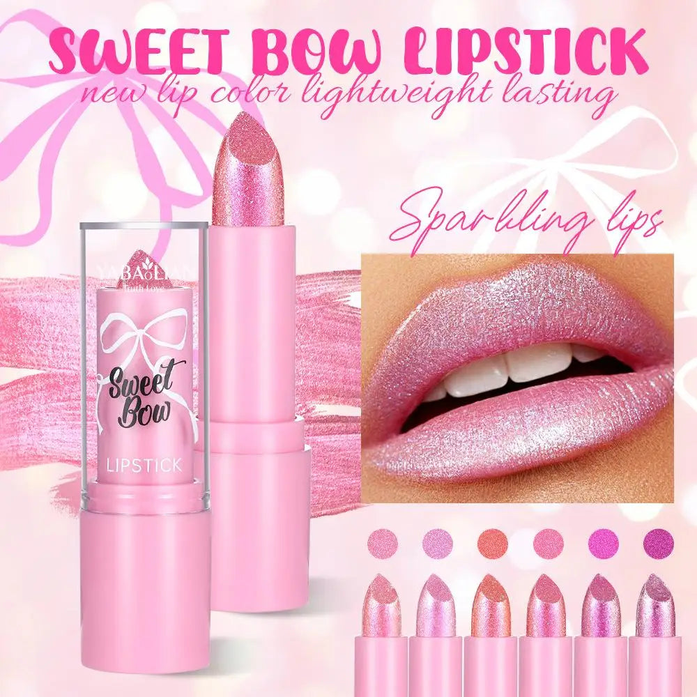 Metallic Pink Glitter Lipstick – Shimmer Lip Gloss Long Lasting Shimmer Lip Gloss Oasis Select