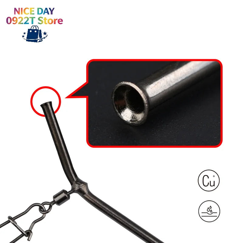 5pcs Fishing Balance Connectors 5/7/9/12CM Small Style Brass Tube Fishing Tackle Anti- Feeder Boom Fish Accessories@#X Oasis Select