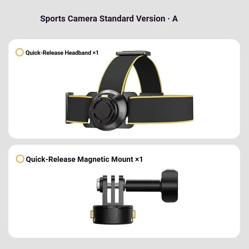 Magnetic Head & Chest Mount for DJI Osmo & Insta360 Cameras